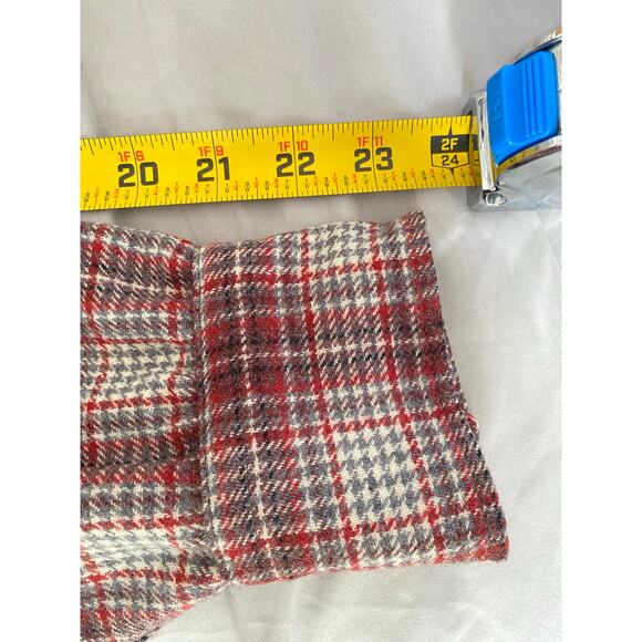 Pendleton High Grade Western Wear Wool Shirt M Red Gray Plaid Pearl Snap Vintage - Picture 7 of 9